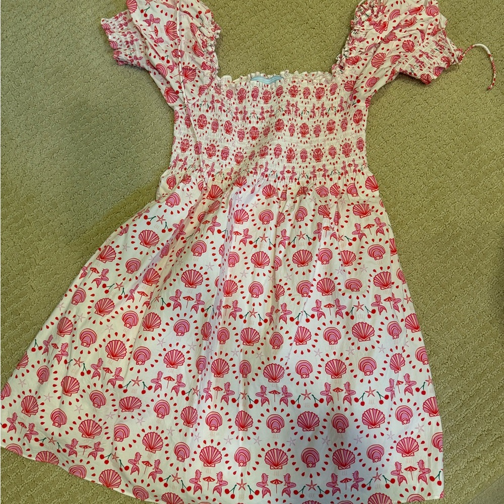 Red and white size small mermaid Hill House dress